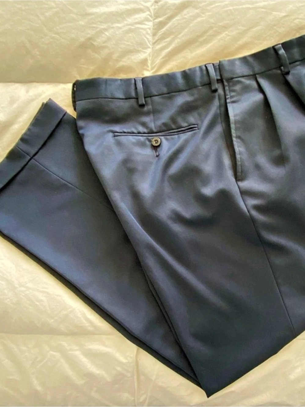 Jos. A. Bank Leadbetter Golf Pleated Trousers Blue 34W x 30L
